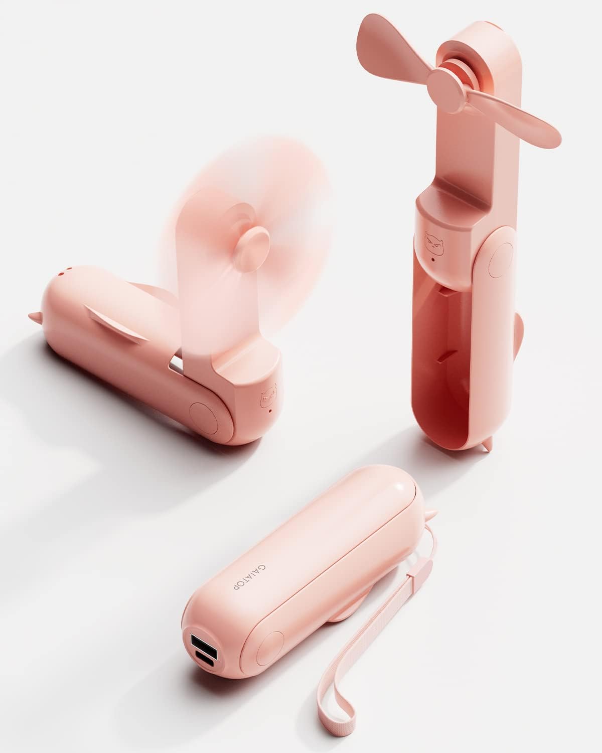 Mini Hand Held Fan with USB Rechargeable 2000Mah Battery